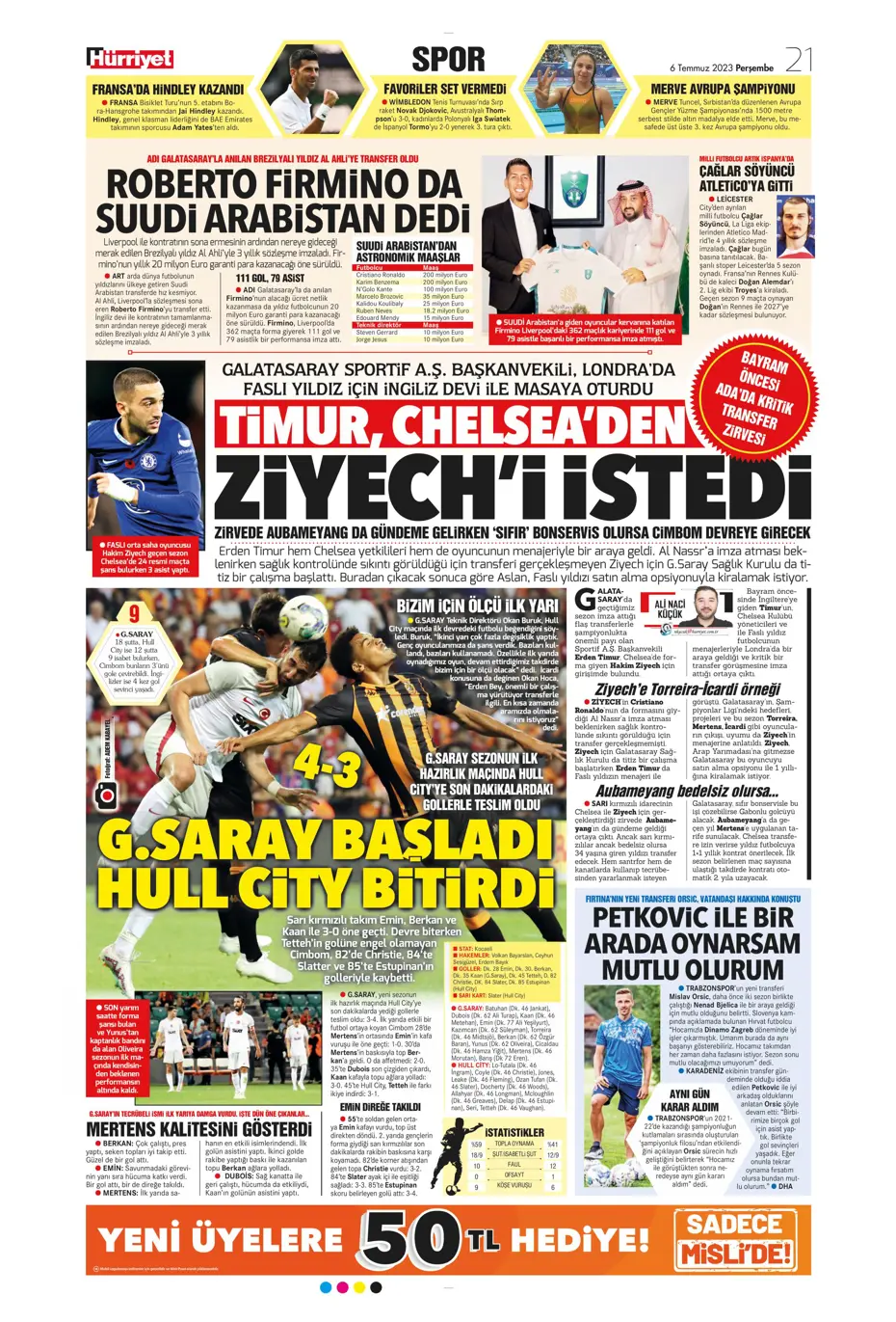 "Icardi'de Enrique krizi" | Sporun manşetleri (6 Temmuz 2023) - 18