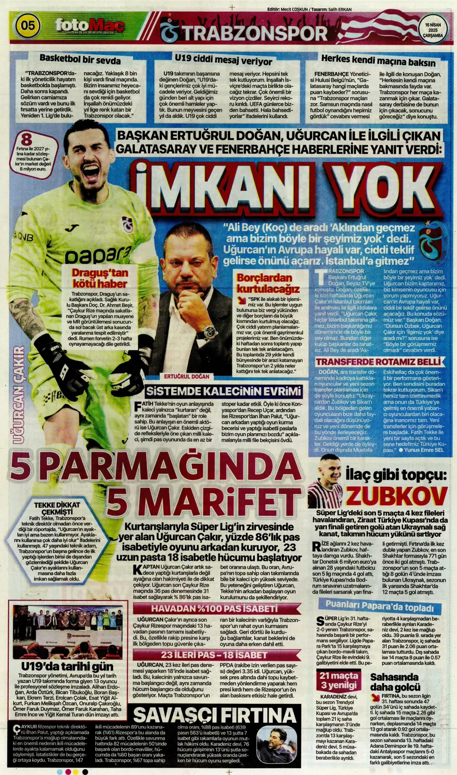 "Kim Min-Jae heyecanı" | Sporun manşetleri - 9