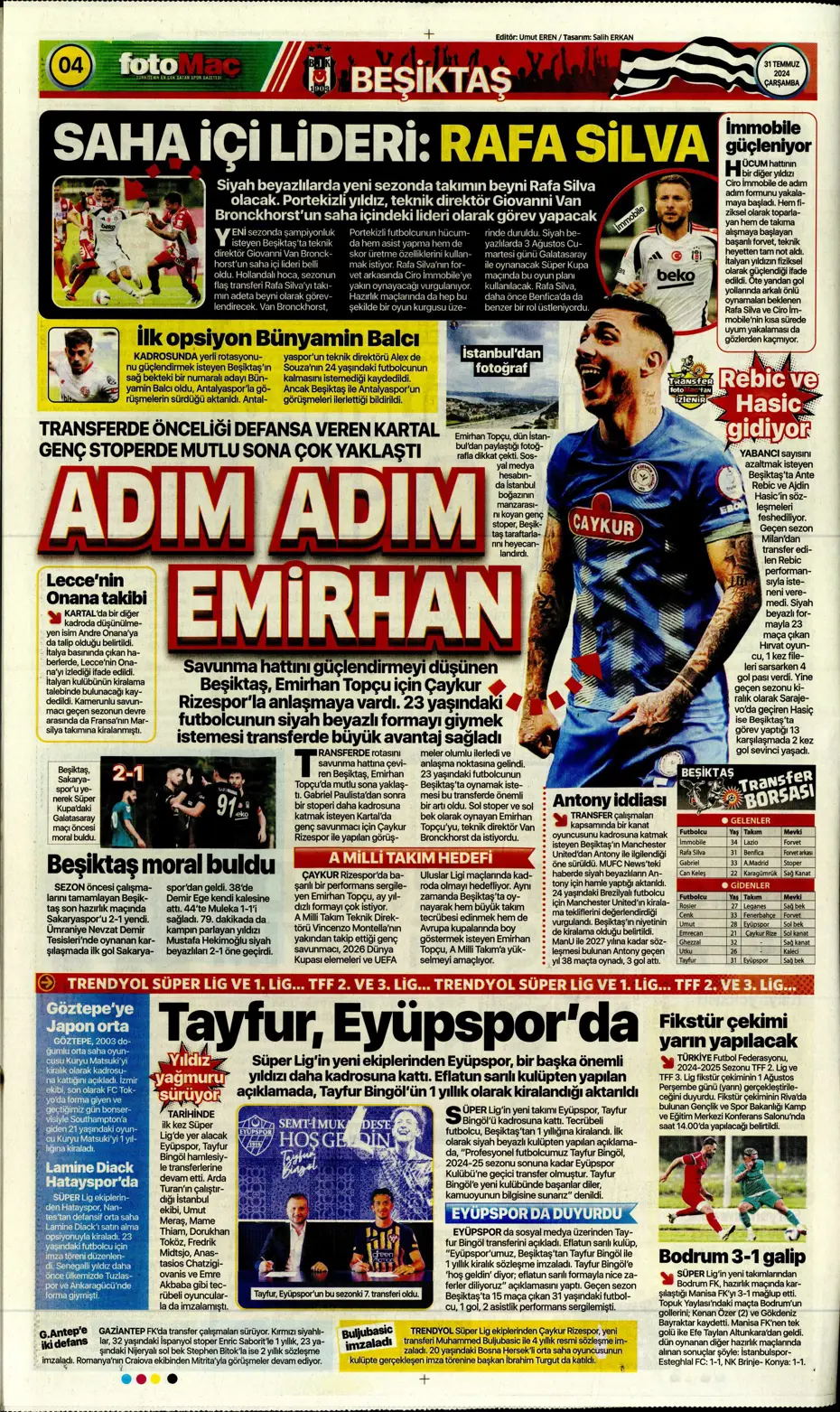 "Galatasaray'da orta sahada kriz var" | Sporun manşetleri - 13