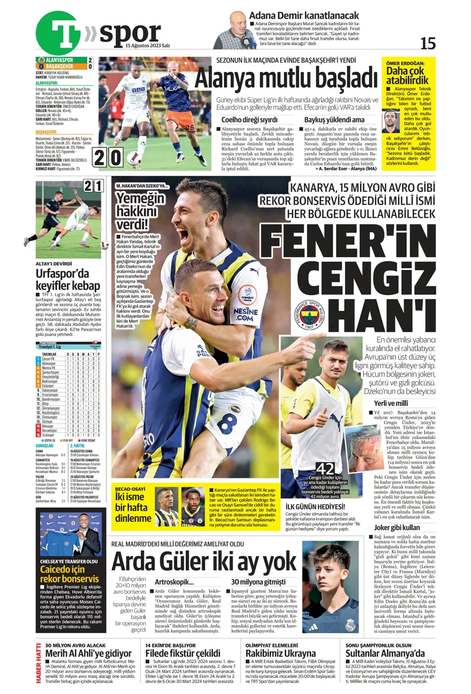 "Kartal'ı Gedson uçurdu" | Sporun Manşetleri - 43