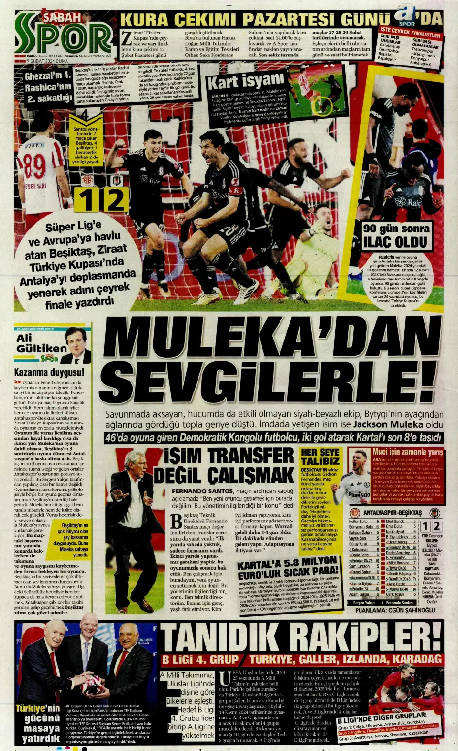 "Icardi &amp; Dzeko'yu geçti" | Sporun manşetleri (9 Şubat 2024) - 21