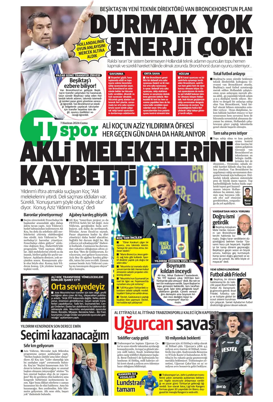 "Fener'e 'Uçan Koreli'" | Sporun manşetleri (7 Haziran 2024) - 27 "Fener'e 'Uçan Koreli'" | Sporun manşetleri (7 Haziran 2024) - 27