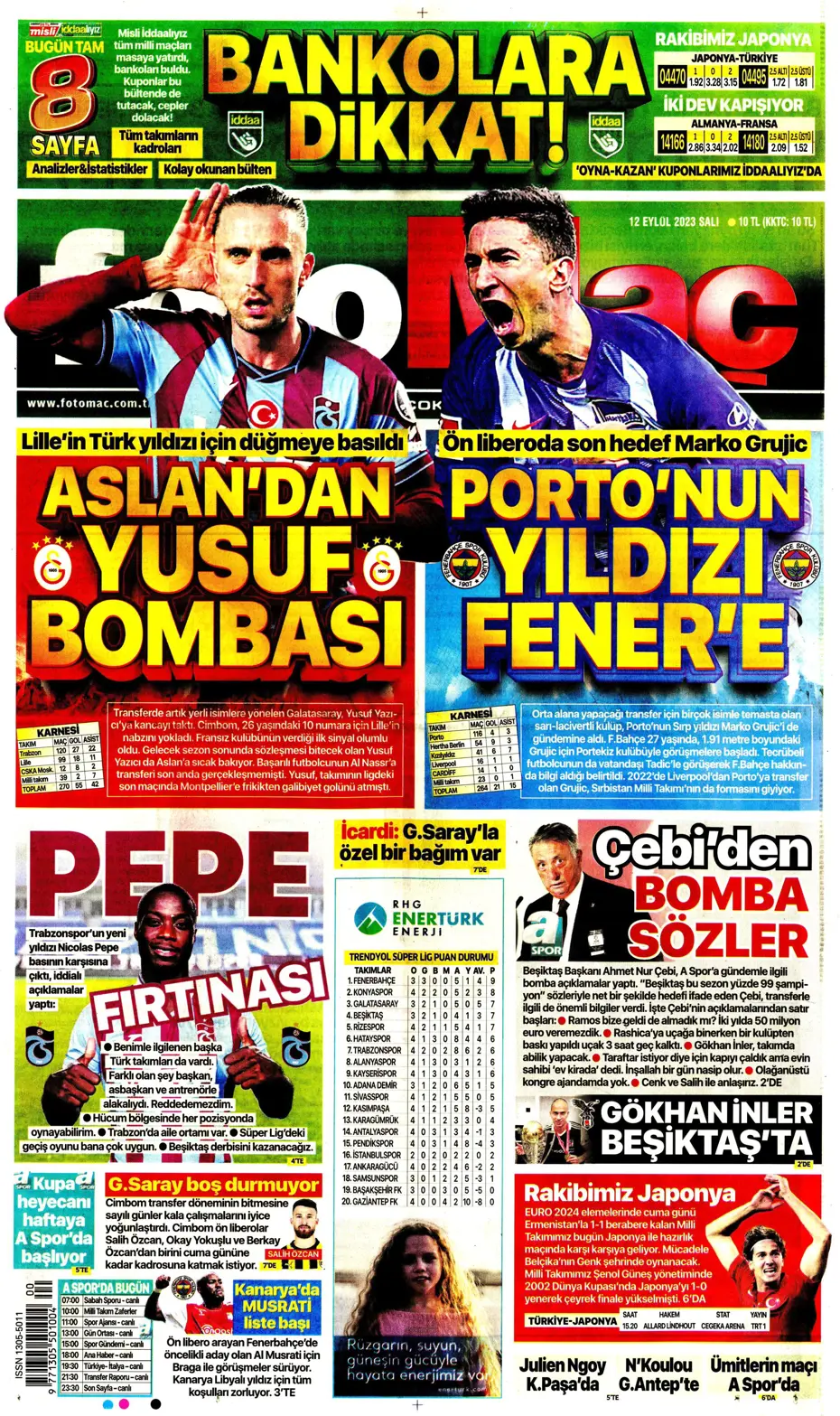 "Kartal'da Lingard sürprizi" | Sporun manşetleri (12 Eylül 2023) - 8