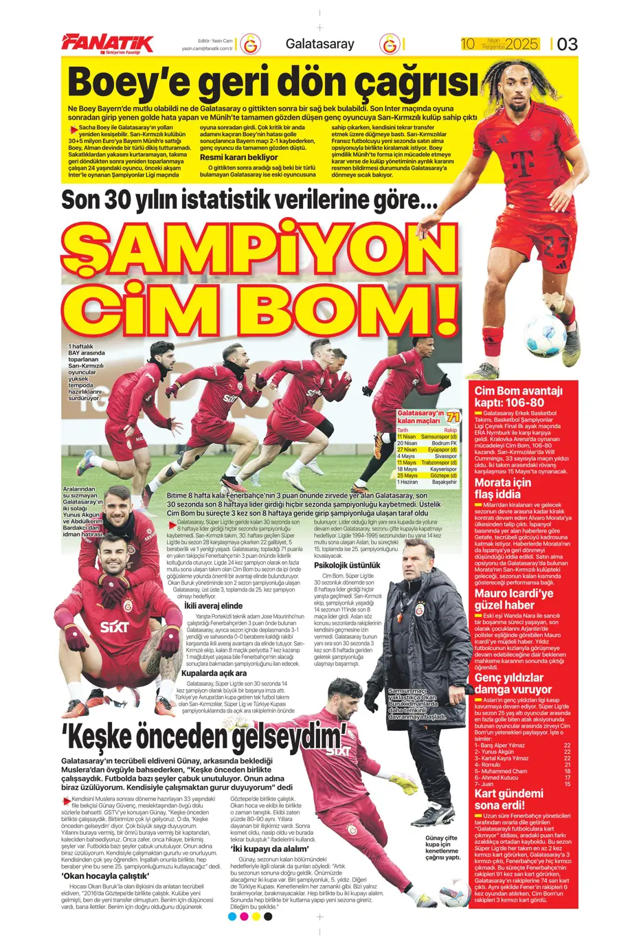 "Fenerbahçe'nin yeni lideri: Thomas Müller" | Sporun manşetleri - 3