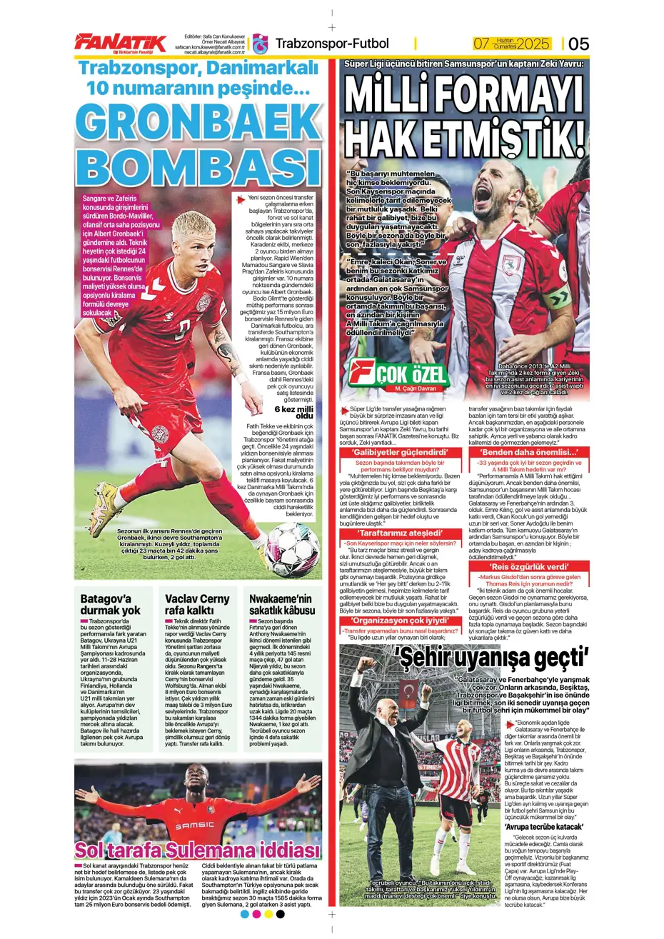 "Osayi, Beşiktaş'a doğru" | Sporun manşetleri (7 Haziran 2025) - 8