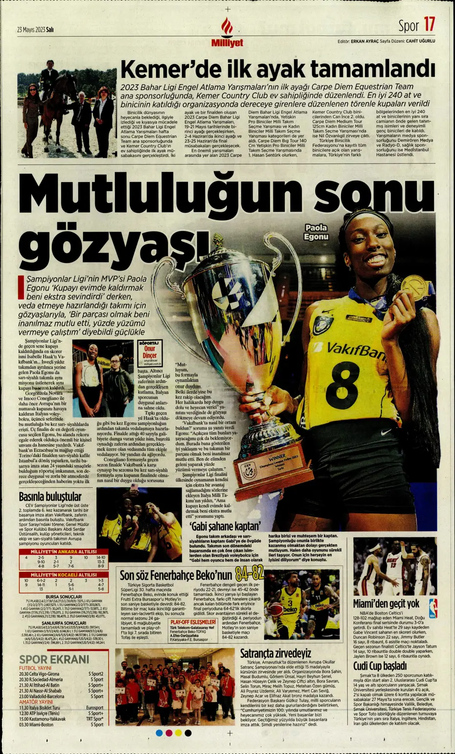 "Aslan'dan Devler Ligi hamlesi" | Sporun Manşetleri - 15 "Aslan'dan Devler Ligi hamlesi" | Sporun Manşetleri - 15