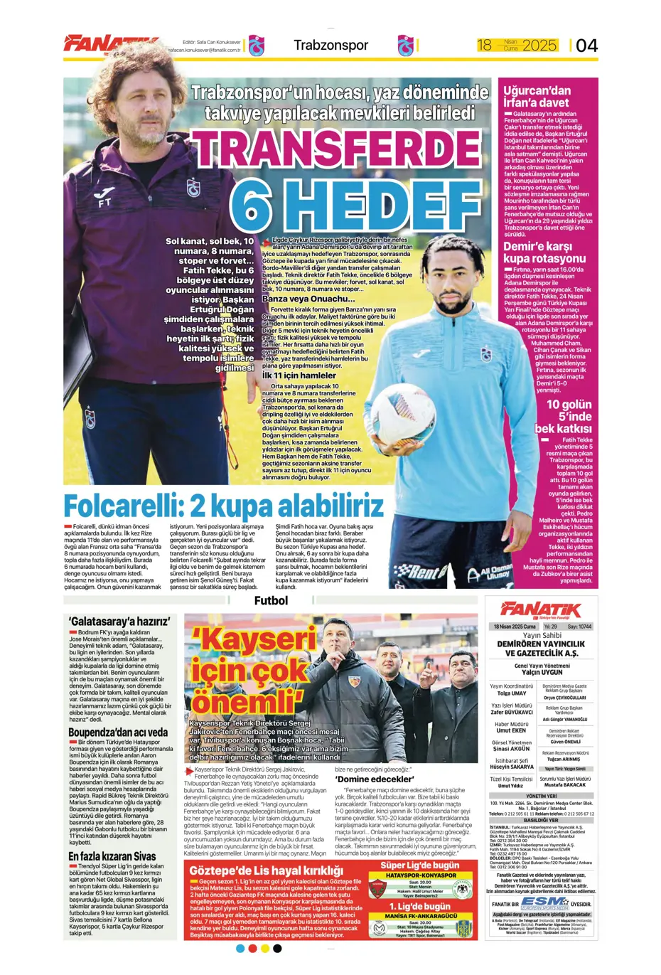 "Fenerbahçe'de sol artık Diouf'un" | Sporun manşetleri - 5