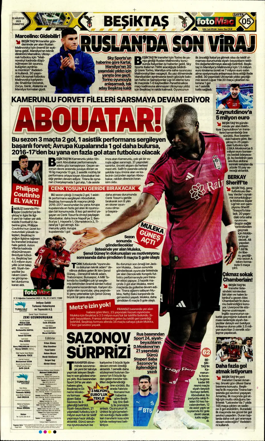 "Galatasaray'la anlaştım, bırakın gideyim" | Sporun manşetleri (12 Ağustos 2023) - 16