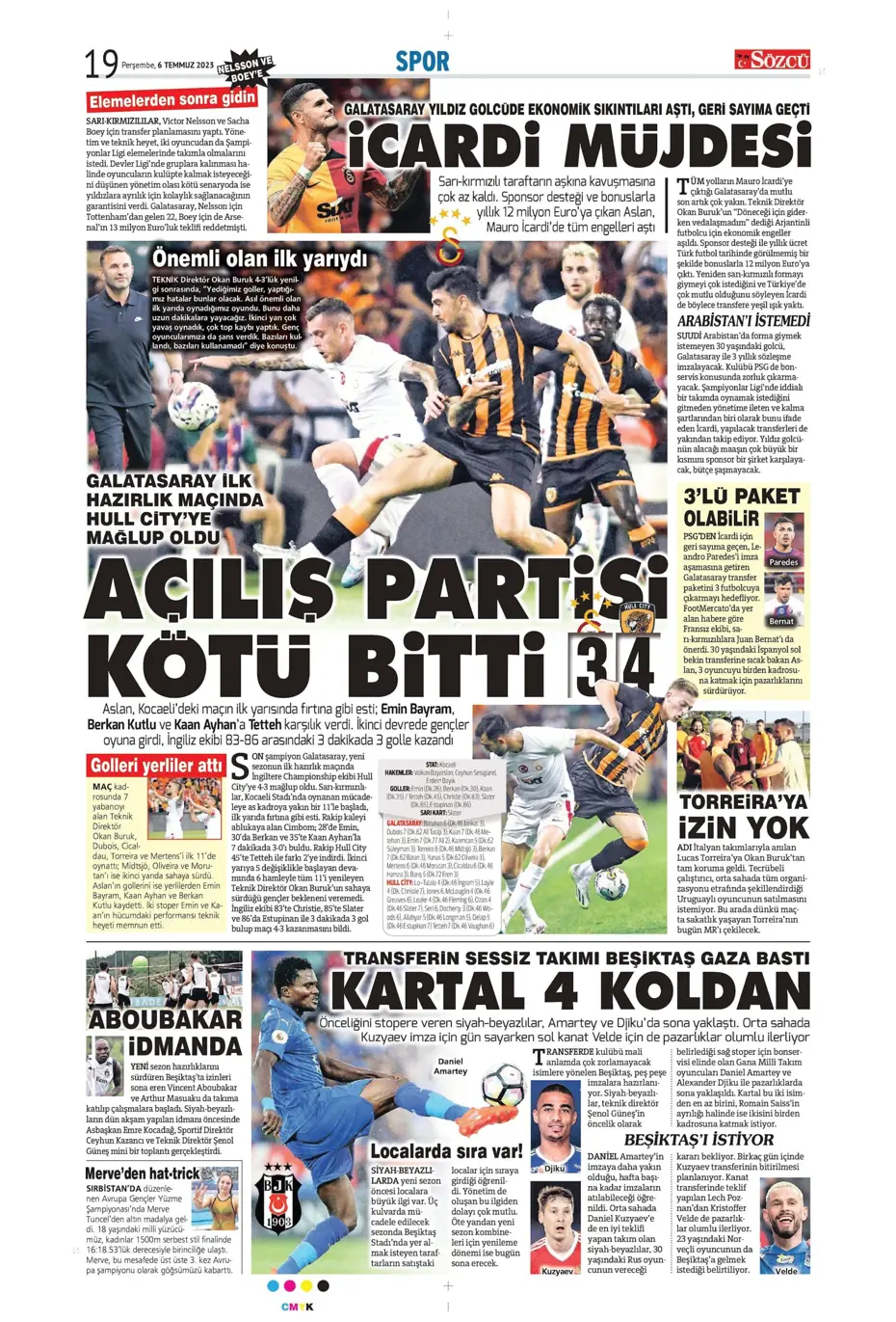 "Icardi'de Enrique krizi" | Sporun manşetleri (6 Temmuz 2023) - 25