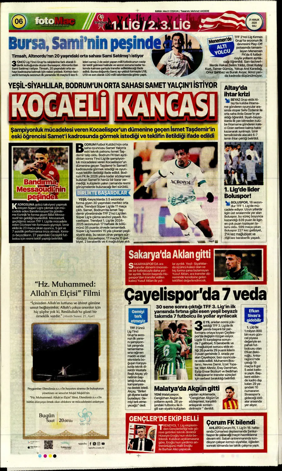 "Sergen Yalçın'la ilk görüşme" | Sporun manşetleri - 11
