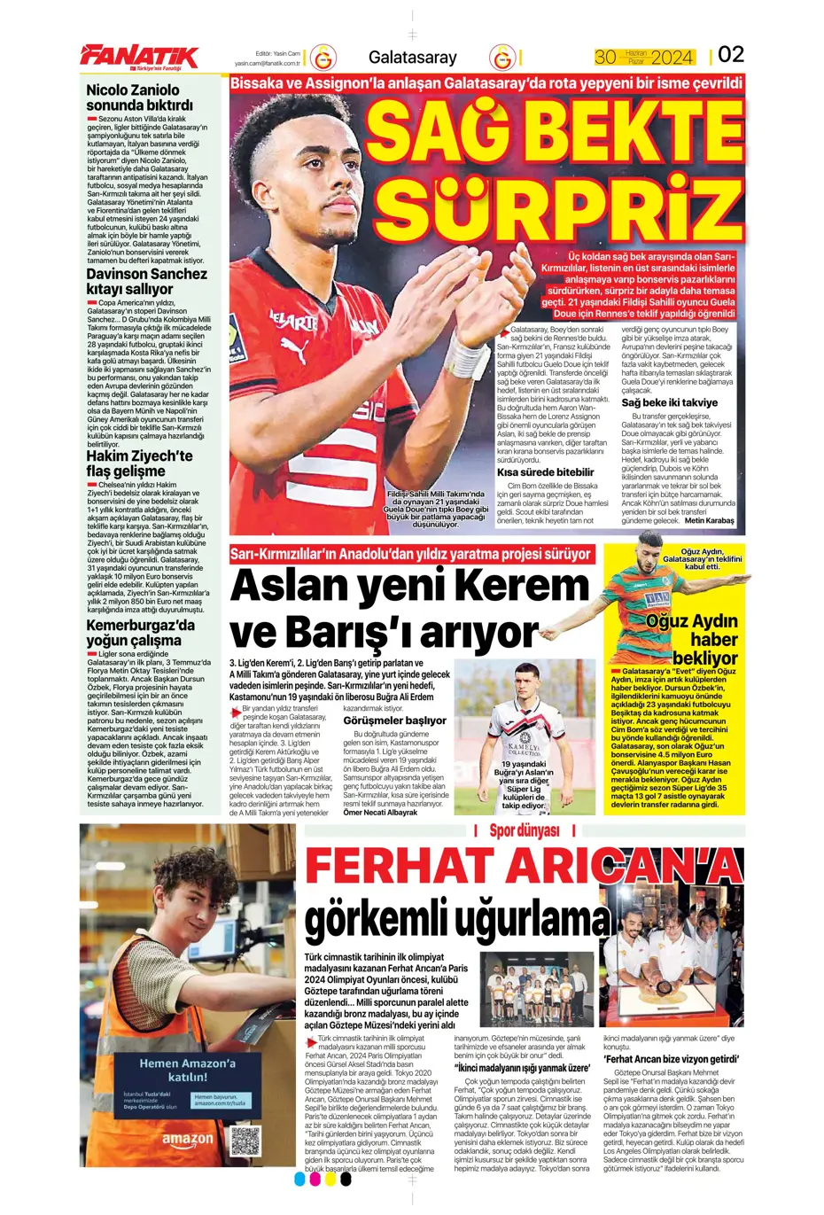 "Galatasaray'dan Goretzka seferi" | Sporun Manşetleri (30 Haziran 2024) - 5 "Galatasaray'dan Goretzka seferi" | Sporun Manşetleri (30 Haziran 2024) - 5