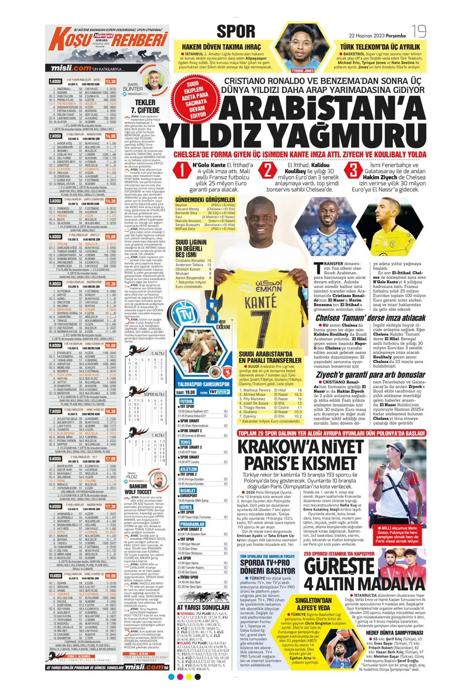 "Aslan'a süper golcü" | Sporun manşetleri (22 Haziran 2023) - 11