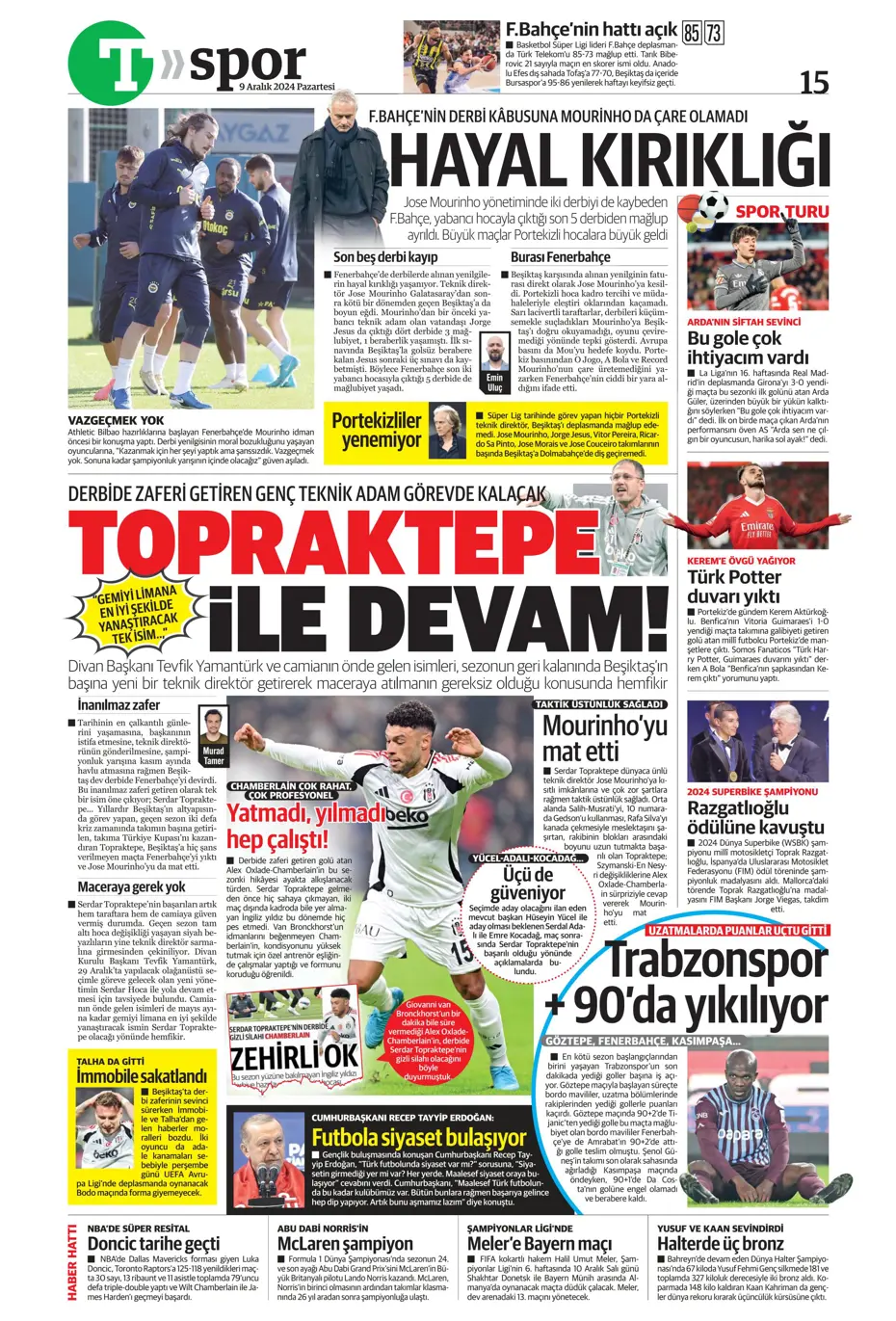 "Hakem katliamı" | Sporun manşetleri - 27