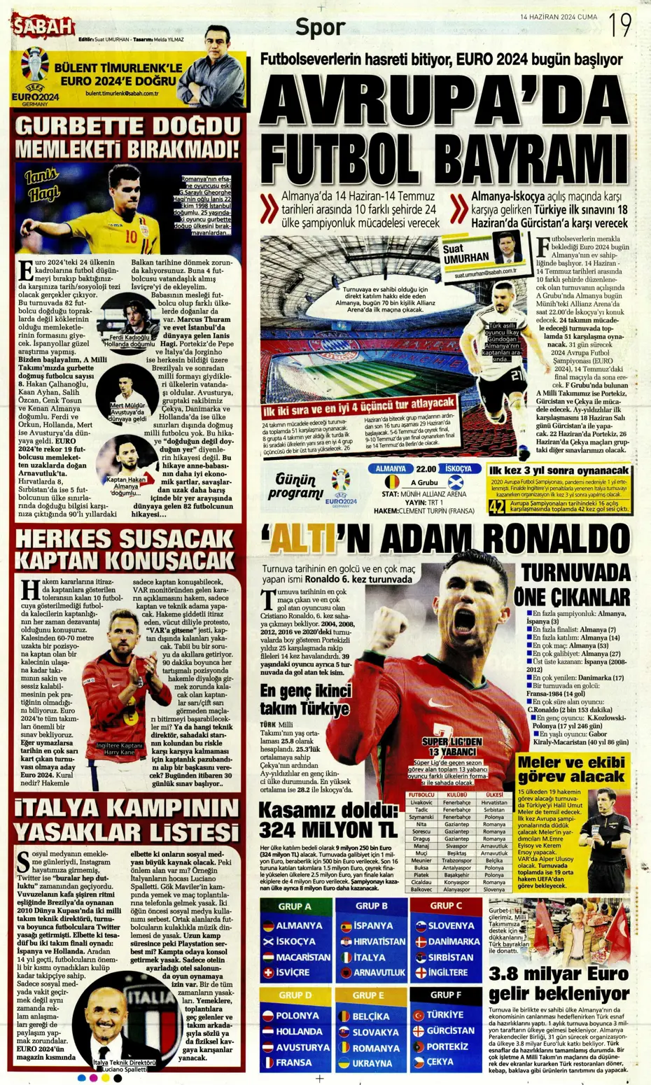 "A Milli Takım'da İrfan Can şoku" | Sporun manşetleri (14 Haziran 2024) - 27 "A Milli Takım'da İrfan Can şoku" | Sporun manşetleri (14 Haziran 2024) - 27