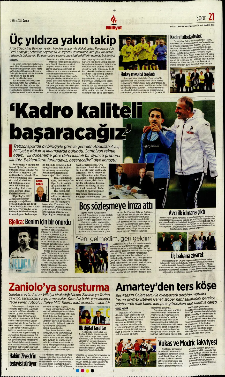 "Barış Yılmaz Türkiye yıkılmaz" | Sporun manşetleri (13 Ekim 2023) - 25 "Barış Yılmaz Türkiye yıkılmaz" | Sporun manşetleri (13 Ekim 2023) - 25