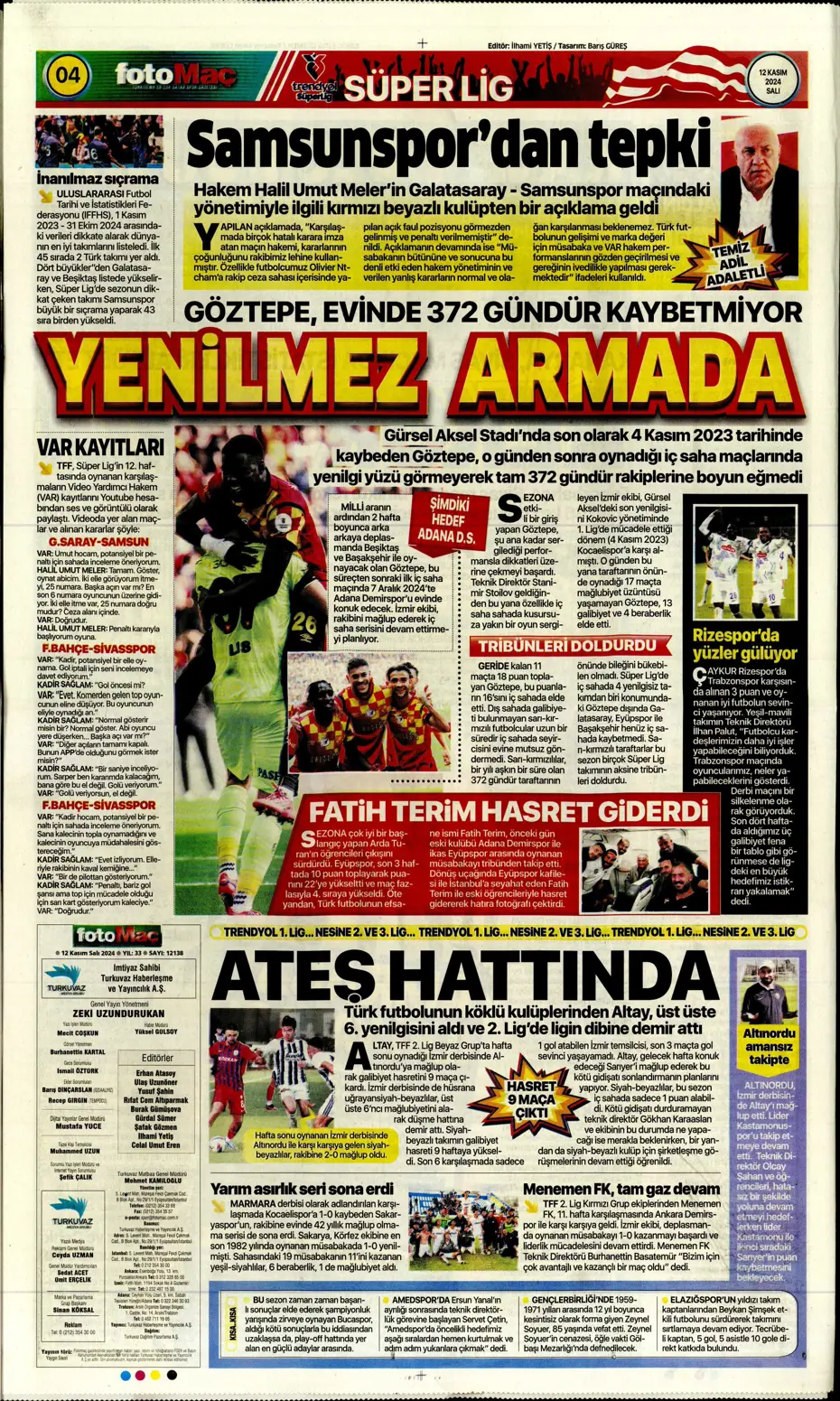 "Listenin başında onlar var: Talisca & Brown" | Sporun manşetleri (12 Kasım 2024) - 11 "Listenin başında onlar var: Talisca & Brown" | Sporun manşetleri (12 Kasım 2024) - 11