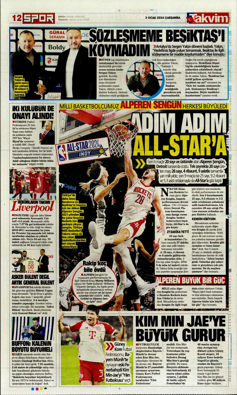 "Kartal'da Gabigol sürprizi" | Sporun manşetleri (3 Ocak 2024) - 30