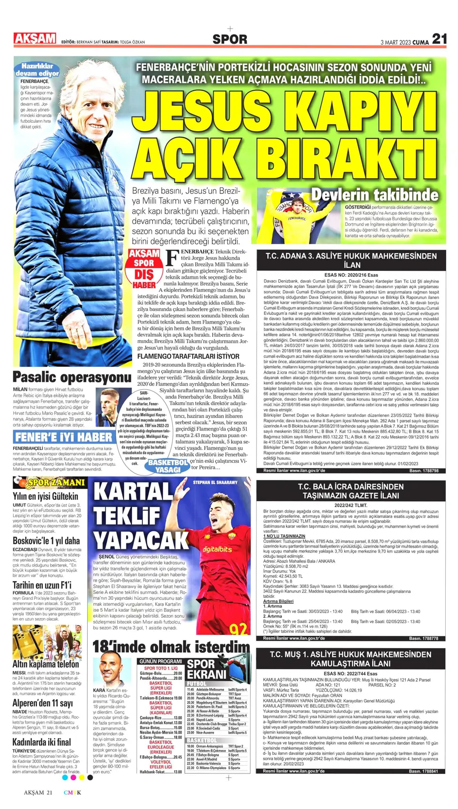 "Aslan'dan Liverpool çıkarması" - Sporun manşetleri - 3 "Aslan'dan Liverpool çıkarması" - Sporun manşetleri - 3