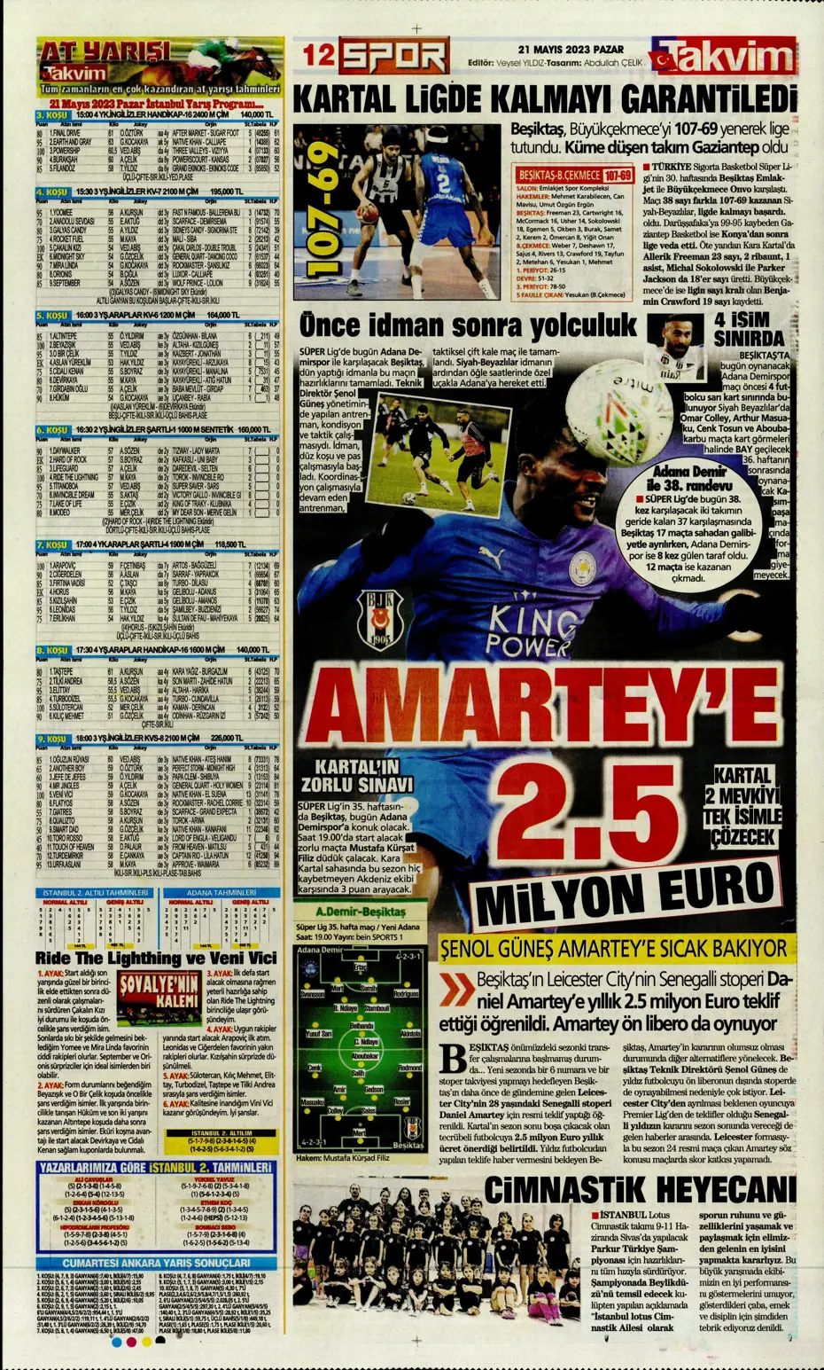 "Mauro Icardi ile 23. şampiyonluğa" Günün spor manşetleri (21 Mayıs 2023) - 22 "Mauro Icardi ile 23. şampiyonluğa" Günün spor manşetleri (21 Mayıs 2023) - 22
