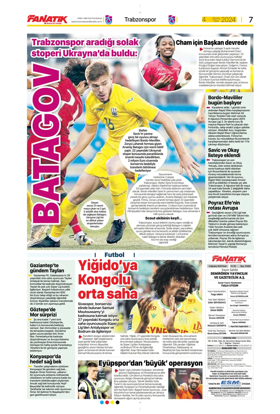 "Fenerbahçe'den nokta atışı transfer" | Sporun manşetleri - 7 "Fenerbahçe'den nokta atışı transfer" | Sporun manşetleri - 7