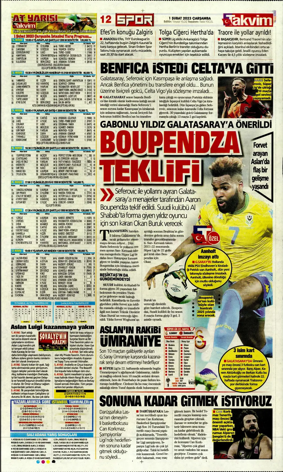 Sporun Manşetleri (1 Şubat 2023) - 34