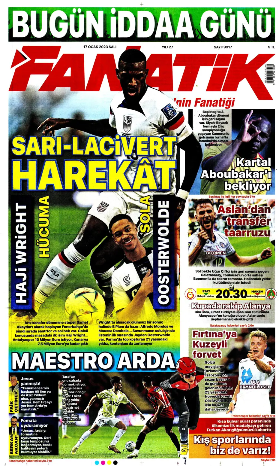 Sporun Manşetleri (17 Ocak 2023) - 3