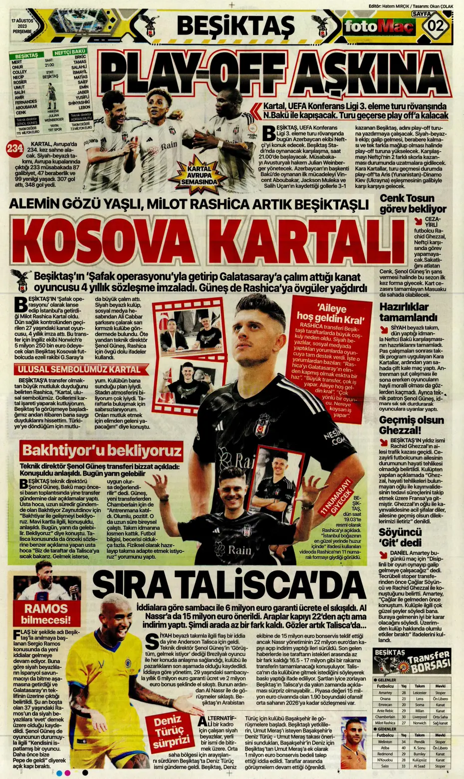 "Anderson Talisca için yoğun mesai" | Sporun Manşetleri - 8