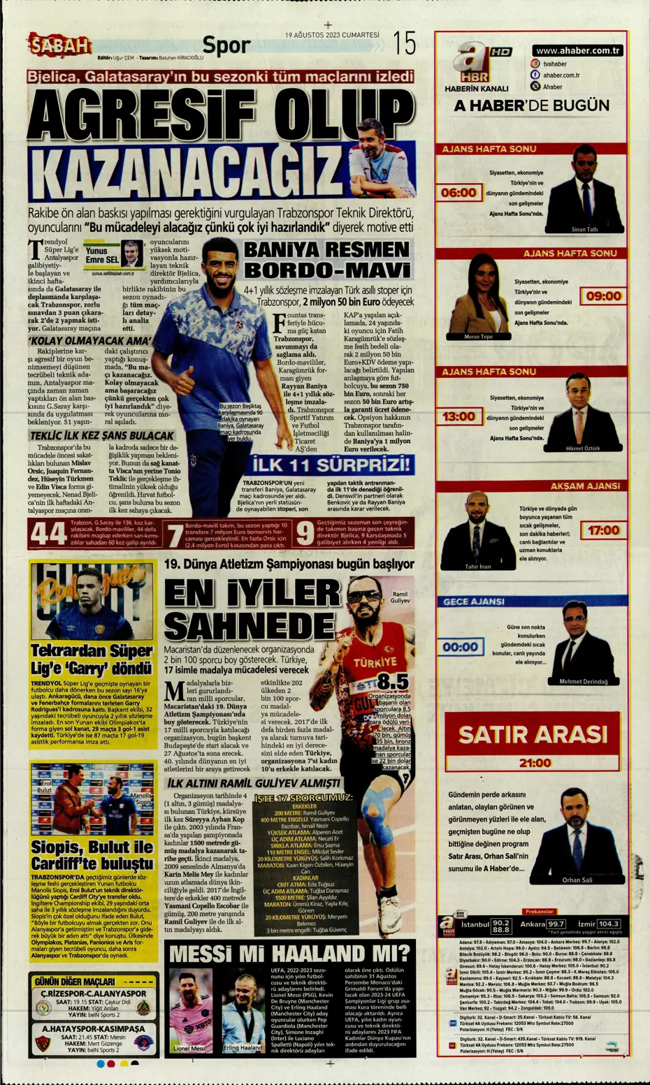 "Ramos'ta büyük kapışma" | Sporun Manşetleri (19 Ağustos 2023) - 25