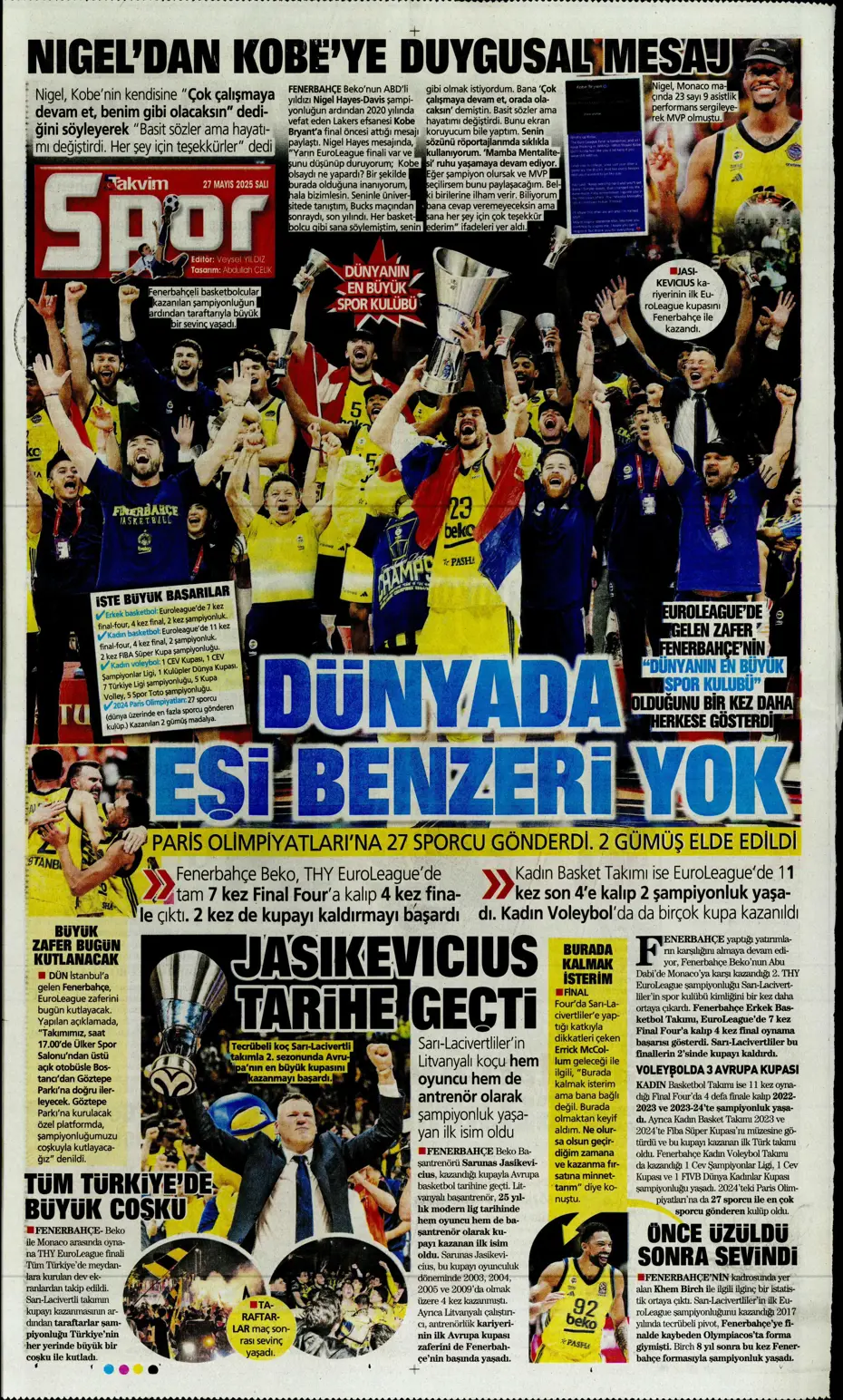 "Fenerbahçe'ye tarihi şok" | Sporun manşetleri - 36