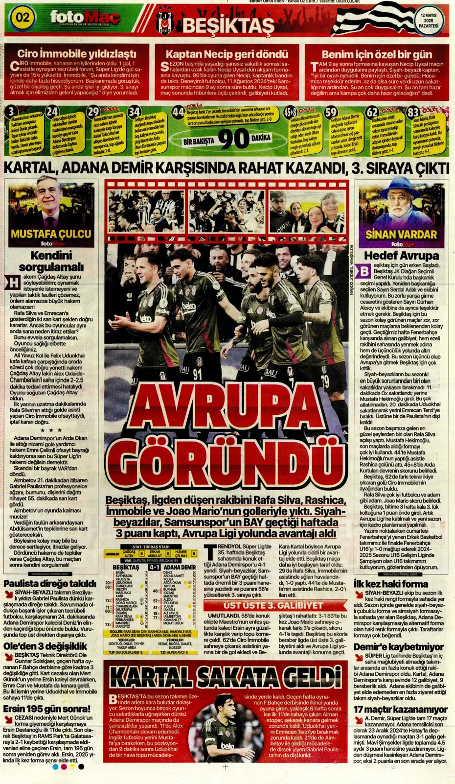 "Fenerbahçe'nin yeni golcüleri Jonathan David ve Abraham" | Sporun manşetleri - 9