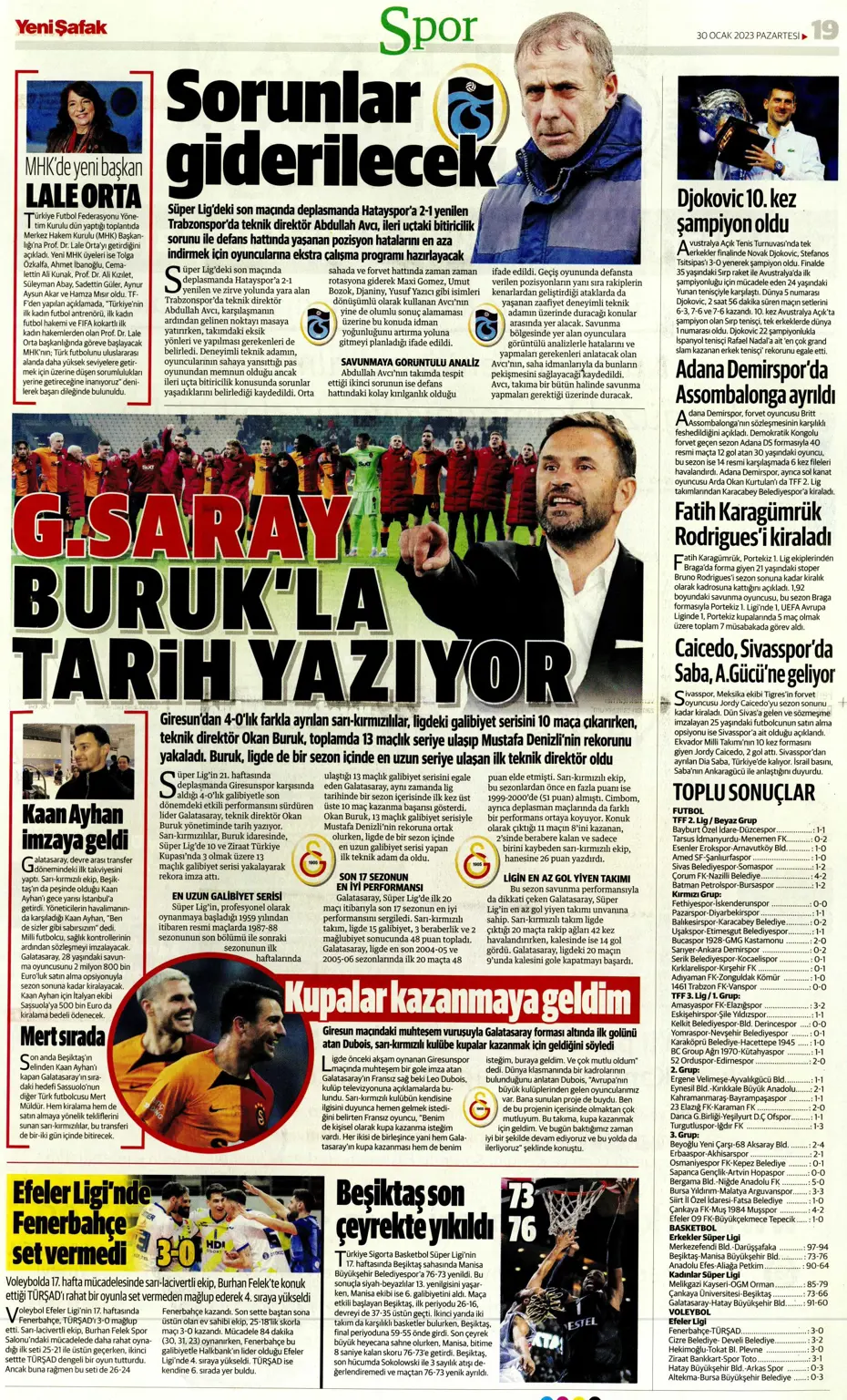 Sporun Manşetleri (30 Ocak 2023) - 44