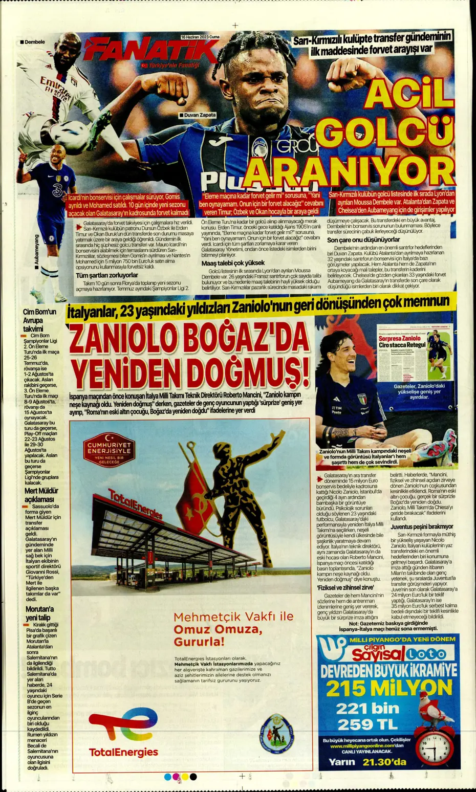 "Dzeko çok yakın" Sporun manşetleri (16 Haziran 2023) - 5 "Dzeko çok yakın" Sporun manşetleri (16 Haziran 2023) - 5
