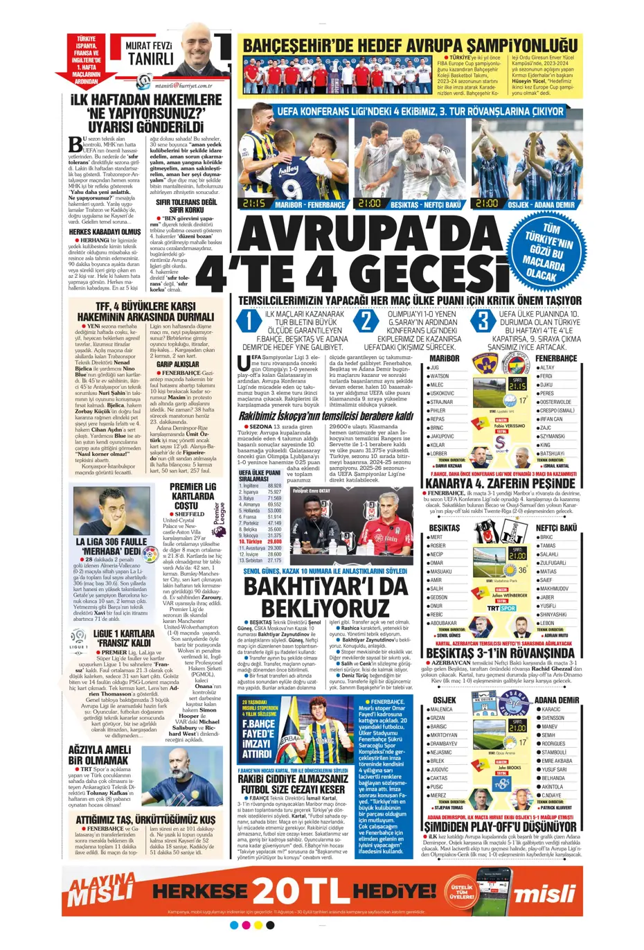 "Anderson Talisca için yoğun mesai" | Sporun Manşetleri - 23