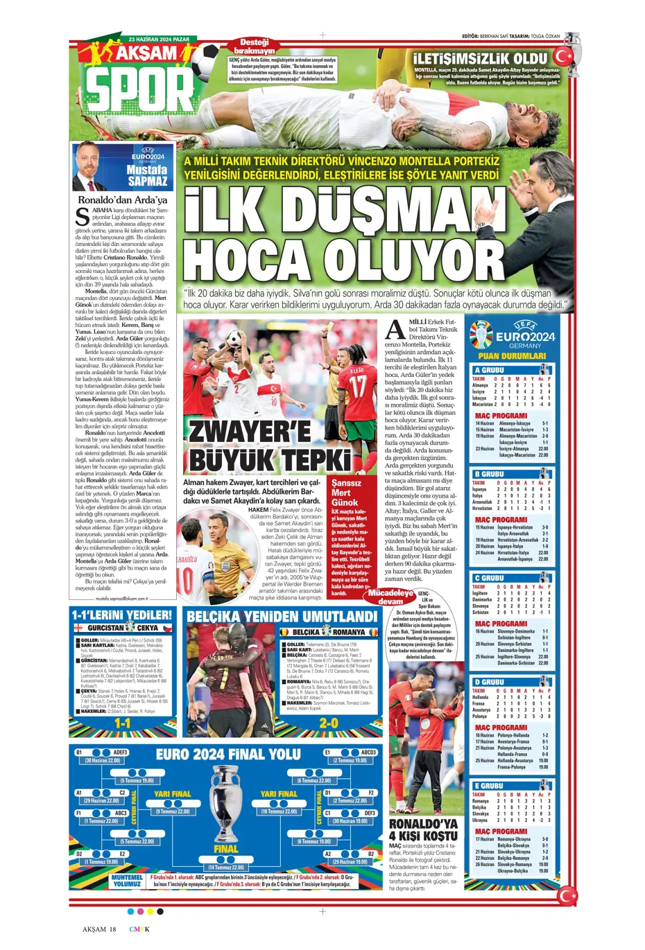 "Liderlik gitti tur elimizde" | Sporun Manşetleri (23 Haziran 2024) - 3