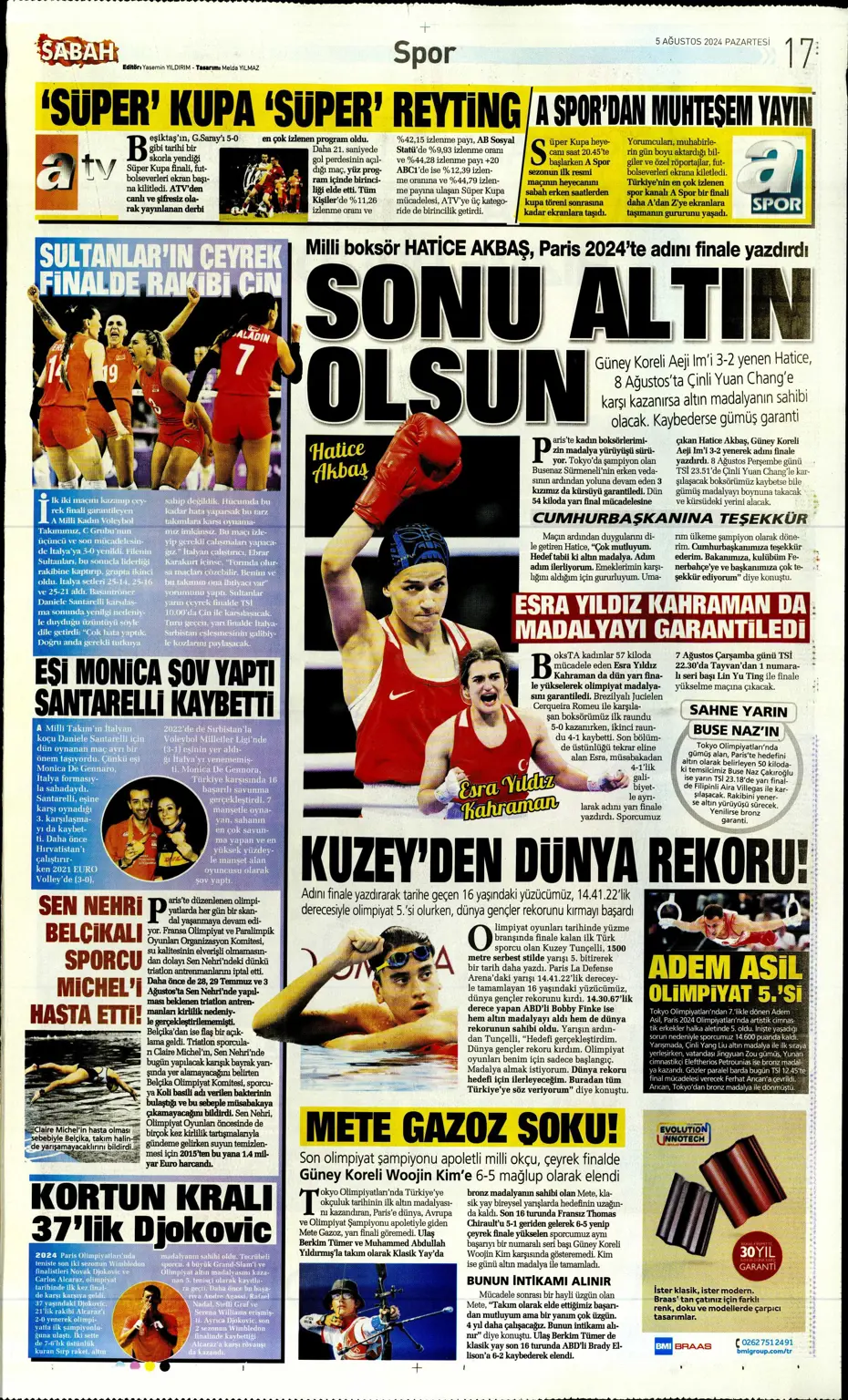 "Galatasaray'da sıradaki transfer Szmodics" | Sporun manşetleri - 31 "Galatasaray'da sıradaki transfer Szmodics" | Sporun manşetleri - 31