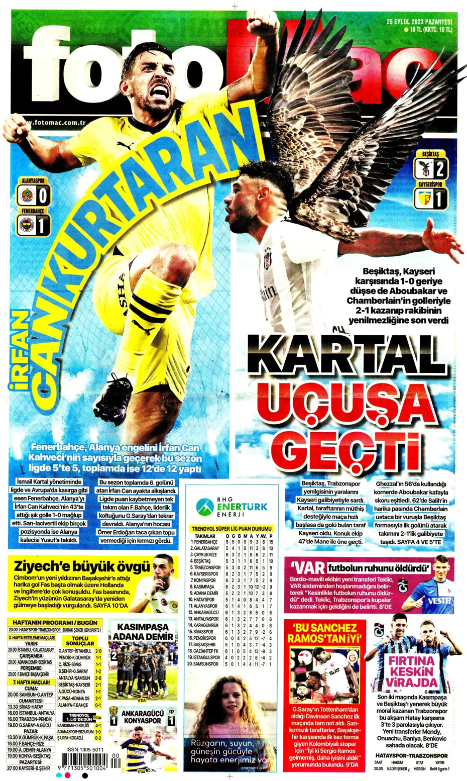 "Hesaplar Kahveci'den" | Sporun manşetleri (25 Eylül 2023) - 13