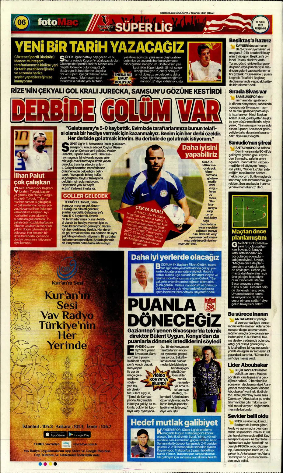 "Jose Mourinho'dan derbiye özel taktik" | Sporun manşetleri - 16