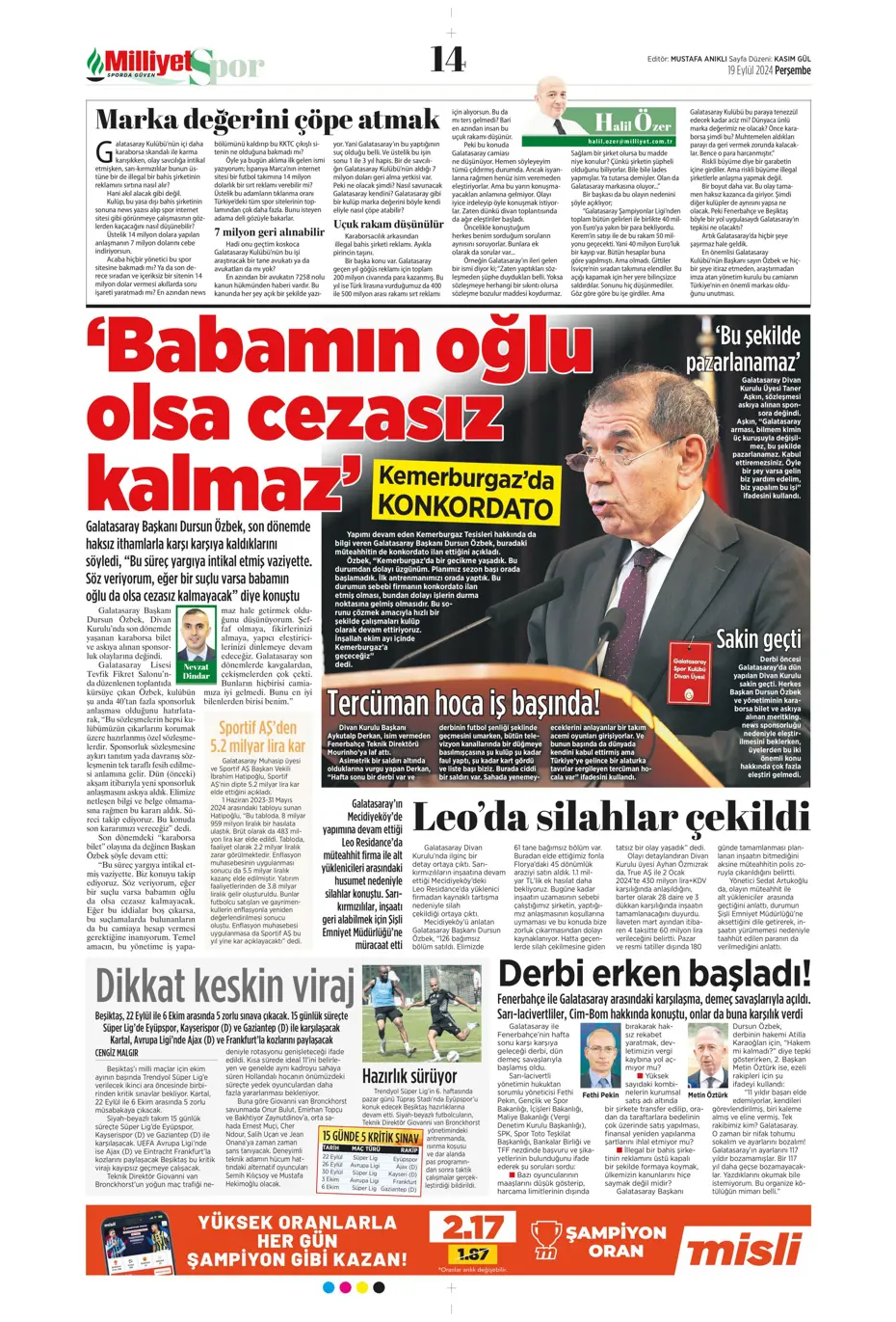 "Jose Mourinho'dan derbiye özel taktik" | Sporun manşetleri - 23