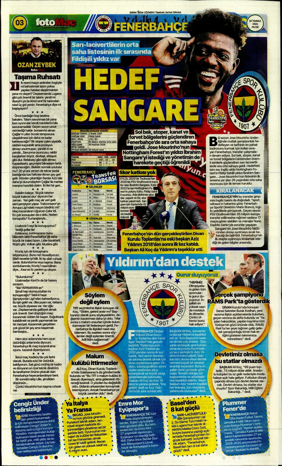 "Aslan'da rota Gravenberch" | Sporun Manşetleri (28 Temmuz 2024) - 9 "Aslan'da rota Gravenberch" | Sporun Manşetleri (28 Temmuz 2024) - 9