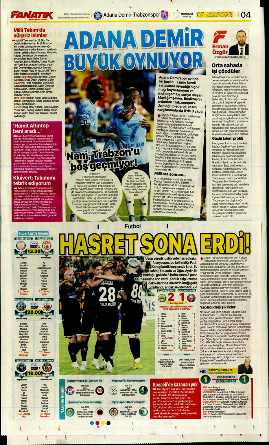 "Şok eden Nelsson iddiası" | Sporun manşetleri (7 Ekim 2023) - 9 "Şok eden Nelsson iddiası" | Sporun manşetleri (7 Ekim 2023) - 9