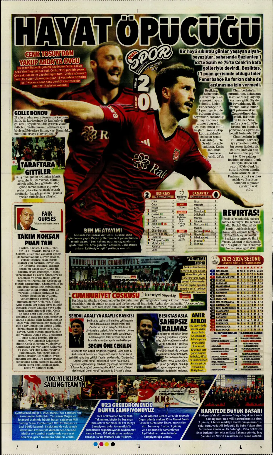 "Ne Bayern ne Barça en büyük Kanarya" | Sporun manşetleri (31 Ekim 2023) - 24