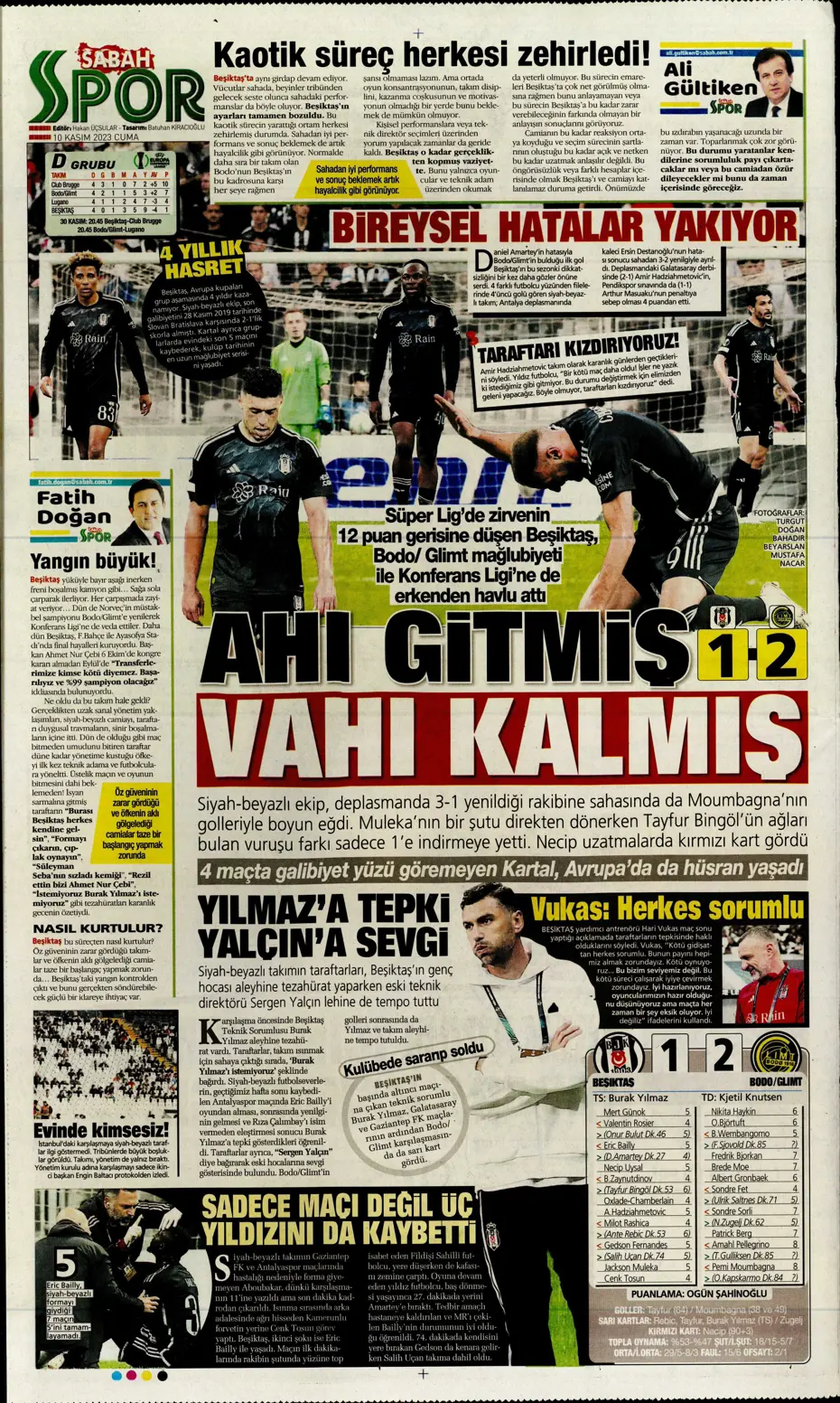 "Antonio Nobre'den skandal cevap" | Sporun manşetleri (10 Kasım 2023) - 30