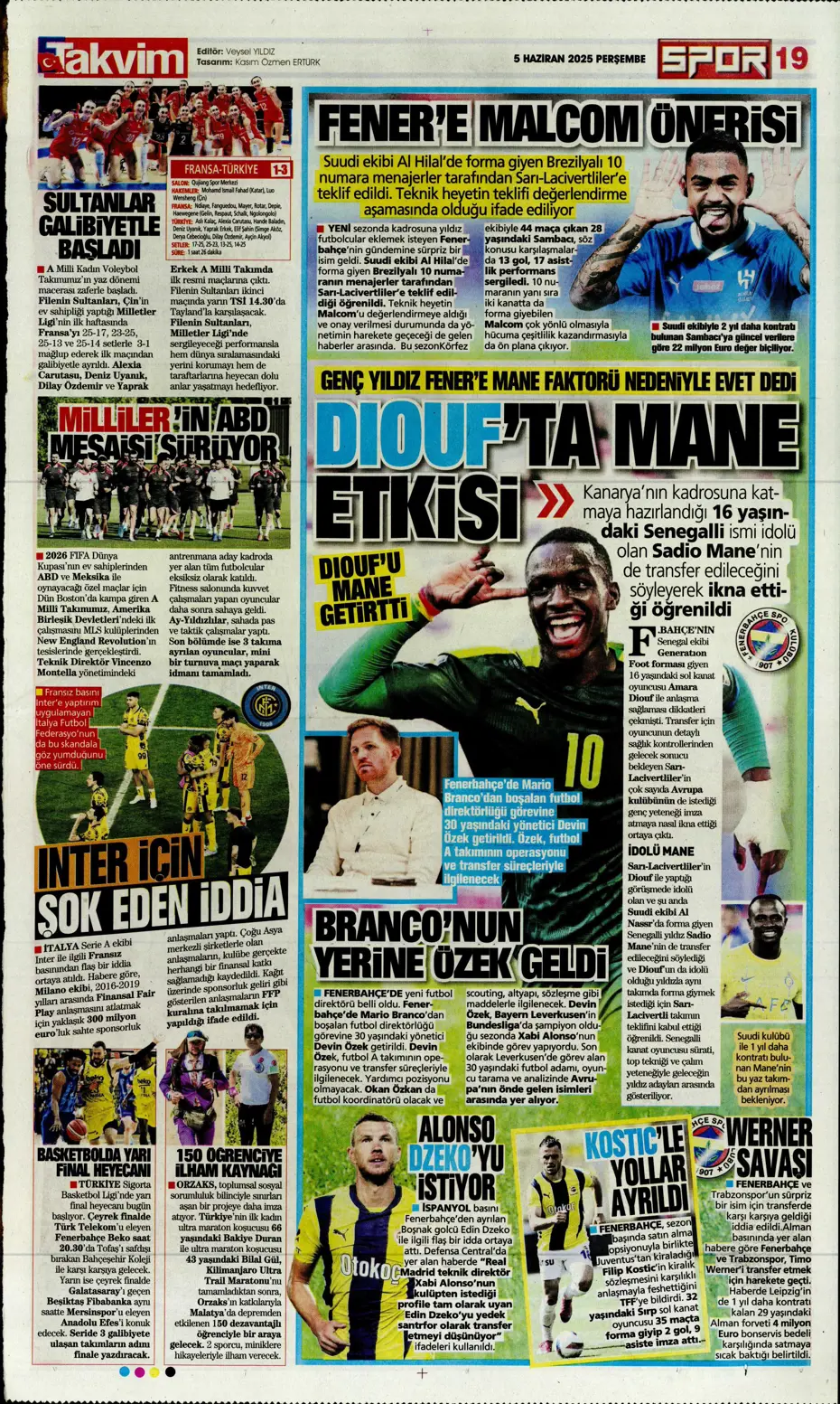 "Fenerbahçe'den Boniface bombası" | Sporun manşetleri (5 Haziran 2025) - 36