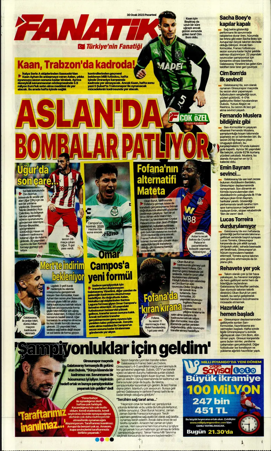 Sporun Manşetleri (30 Ocak 2023) - 10