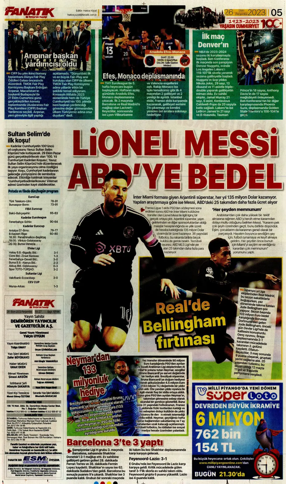 "Okan hoca haklıymış!" | Sporun manşetleri (26 Ekim 2023) - 8 "Okan hoca haklıymış!" | Sporun manşetleri (26 Ekim 2023) - 8