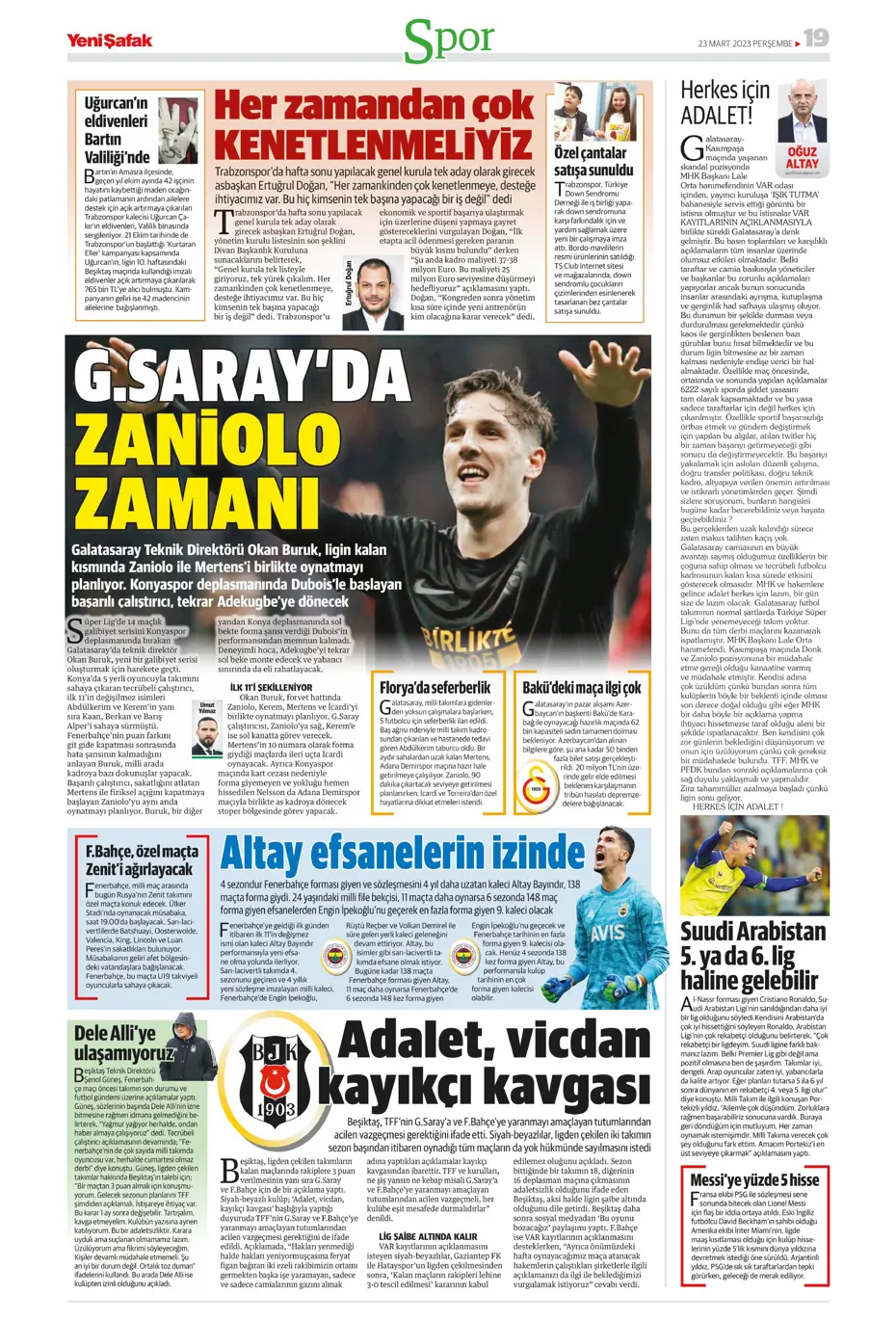 "Jesus'un derbi motivasyonu" - Gazete manşetleri (23 Mart 2023) - 36