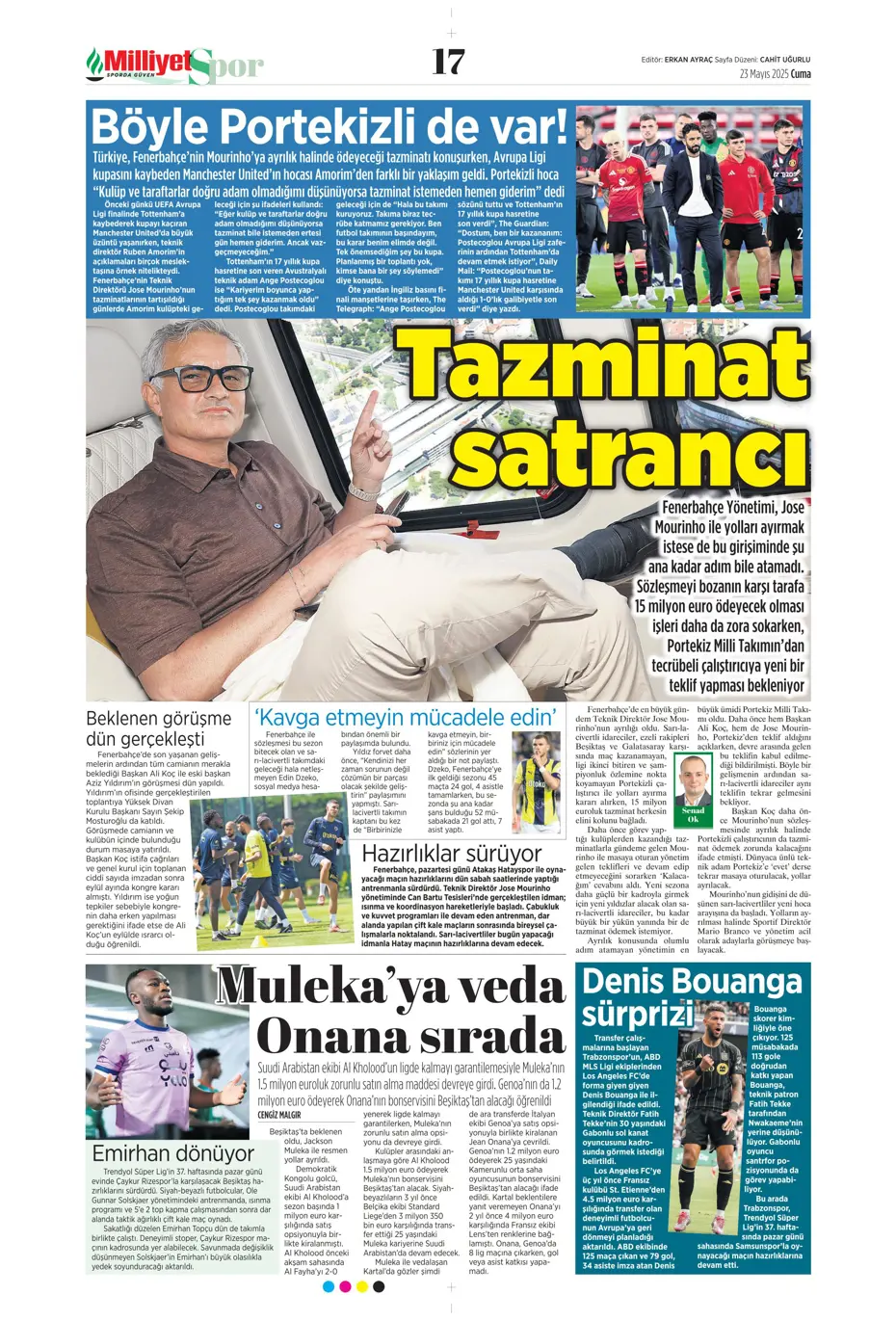 "Fenerbahçe'de sola süper yıldız: Jack Grealish" | Sporun manşetleri - 21