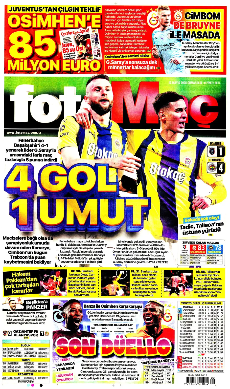 "Türkiye'de bir ilk oldu" | Sporun manşetleri (10 Mayıs 2025) - 9
