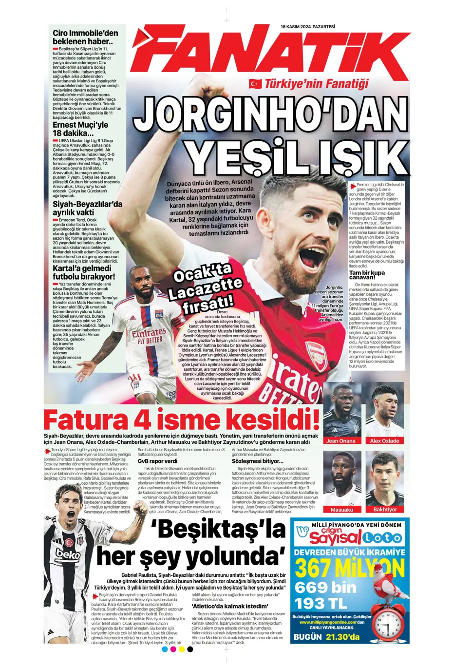 "Talisca olmazsa B planında 2 yıldız var" | Sporun manşetleri - 8