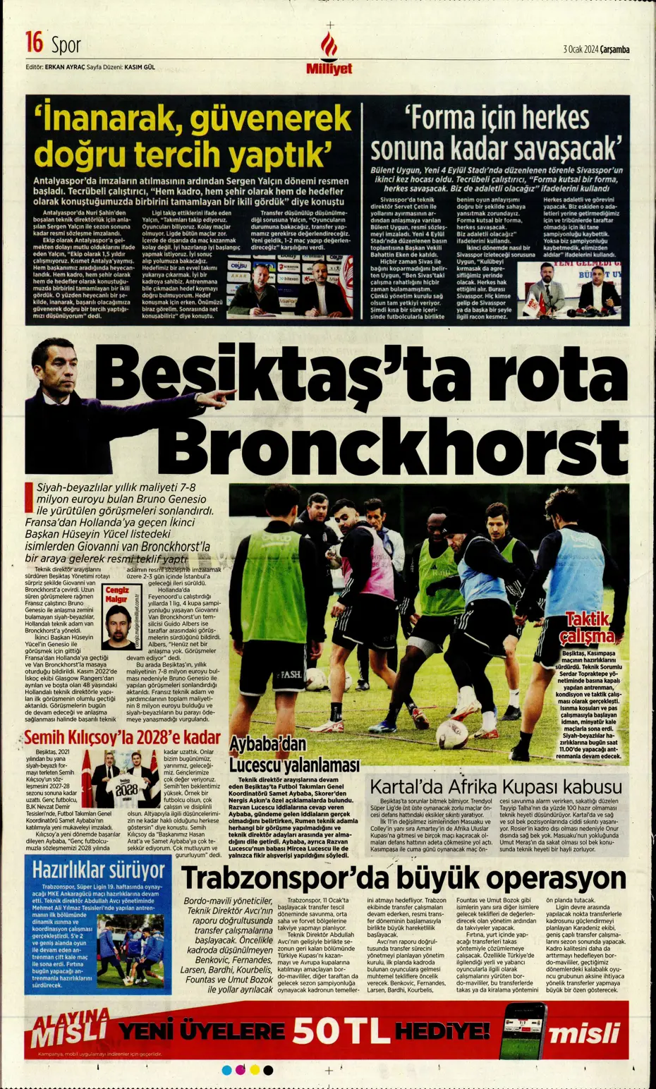 "Kartal'da Gabigol sürprizi" | Sporun manşetleri (3 Ocak 2024) - 19